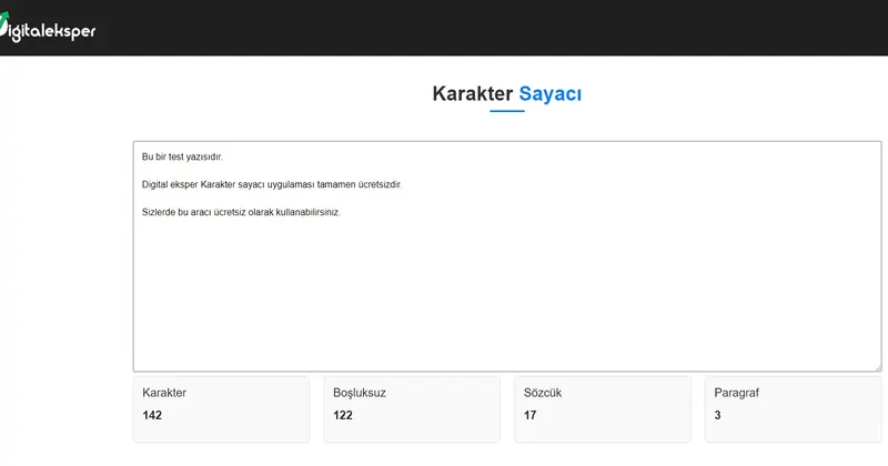 Karakter Sayacı