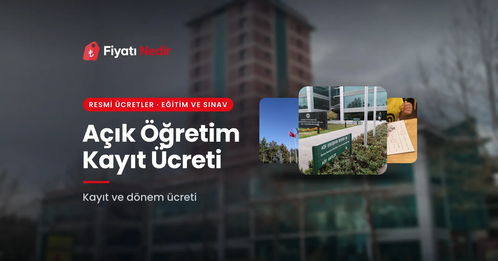 Açık öğretim kayıt ücreti