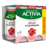 Activia Ahududu & Hibiskus Probiyotik Yoğurt İçeceği 4x80 ml