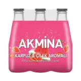 Akmina Karpuz Çilek Maden Suyu 6x200 ml