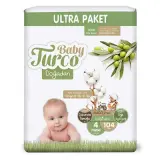 Baby Turco Doğadan Ultra Maxi Bebek Bezi 104 Adet