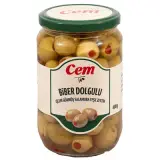 Cem Biber Dolgulu Yeşil Zeytin 400 g