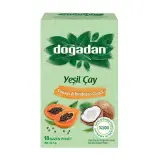 Doğadan Yeşil Çay Hindistan Cevizi Papaya 18 Adet