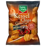 Funny-frisch Kessel Chips CrossCut Spicy BBQ Sauce 120g