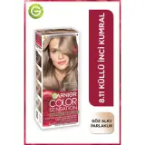 Garnier Çarpıcı Renkler Saç Boyası 8.11 Küllü İnci Kumral 1 Adet