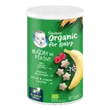 Gerber Organic Puff Banana Raspberry 35 g