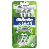 Gillette Blue3 Sensitive Kullan At Tıraş Bıçağı 6 Adet
