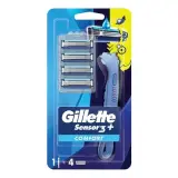 Gillette Sensor 3 Tıraş Makinesi + 4 Bıçak 1 Adet