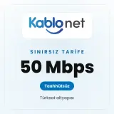 Kablonet Sınırsız 50 Mbps'ye kadar taahhütsüz