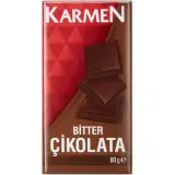 Karmen Bitter Çikolata Kaplı Çilek Draje 80 g