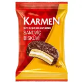 Karmen Sütlü Çikolatalı Sandviç Bisküvi 30 g