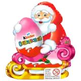Kinder Weihnachtsmann mit Überraschungs-Ei rosa 75g