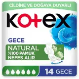 Kotex Natural Ultra Süper Eko Gece Hijyenik Ped 14 Adet