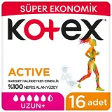 Kotex Ultra Active Uzun Hijyenik Ped 16 Adet