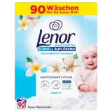Lenor Vollwaschmittel Pulver Baumwollblüte & Tiaré-Blume Sensitiv 4,95kg 90WL