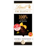 Lindt Excellence 100% Cacao Orange Extra Intensiv 50g