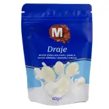 Migros Beyaz Çikolata Kaplı Damla Sakızı Aromalı Badem Draje 60 g