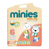 Minies Bebek Bezi Extra Large 6 Beden 15- 28 Adet 27 kg
