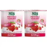 Mis Meyveli Yoğurt Çilekli 2x125 g
