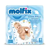 Molfix Bebek Bakım Örtüsü 60x60 10 Adet