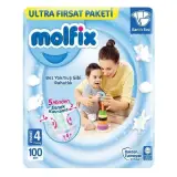 Molfix Ultra Fırsat Paketi Maxi 4 Numara Bebek Bezi 100 Adet