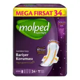 Molped Supernight Mega Uzun Hijyenik Ped 34 Adet
