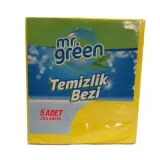 Mr. Green Sarı Temizlik Bezi 38x40 Cm 5 Adet