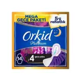 Orkid Platinum Gece Ekstra Plus Hijyenik Ped 14 Adet