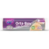 Parex Ekonomik Büzgülü Vanilya Kokulu Çöp Torbası Orta Boy 15 Adet