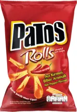 Patos Rolls Acı Kırmızı Biber Aromalı Mısır Cipsi 185 g