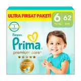 Prima Premium Care Bebek Bezi 6 Beden 13+ Kg 62 Adet