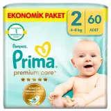 Prima Premium Care Eko 2 Numara Bebek Bezi 60 Adet