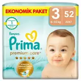 Prima Premium Care Eko 3 Numara Bebek Bezi 52 Adet
