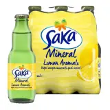 Saka Limon Aromalı Doğal Zengin Mineralli Gazlı İçecek 6x200 ml