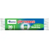 Saroz Büyük Boy Çöp Torbası 65x80 Cm 20 Adet