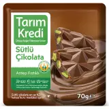 Tarım Kredi Sütlü Antep Fıstıklı Kare Çikolata 70 g