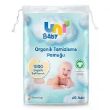 Uni Baby Organik Bebek Pamuğu 60 Adet