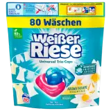 Weißer Riese Vollwaschmittel Universal Trio-Caps Lotus & Mandelöl 960g, 80WL