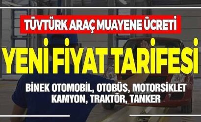 Tüvtürk Araç Muayene Fiyatları