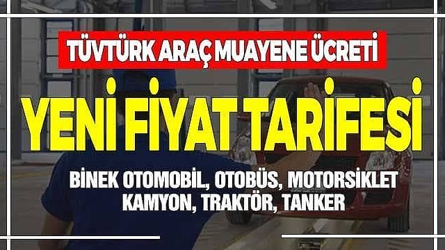 Tüvtürk Araç Muayene Fiyatları