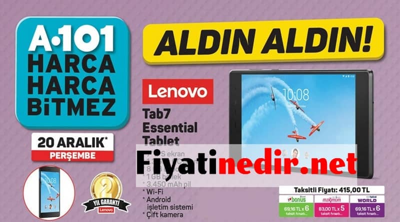 A101 Tablet Fiyatları