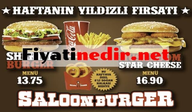 Saloon Burger Menü Fiyatları