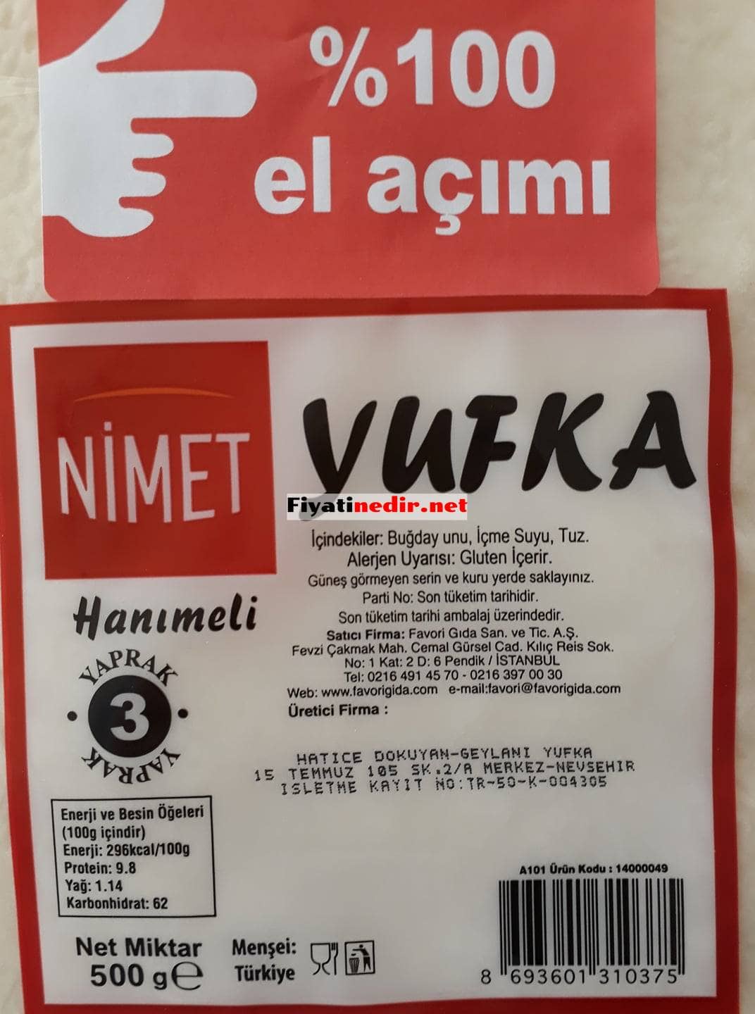 a101 baklavalık yufka fiyatı