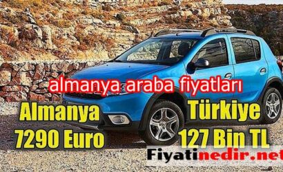 almanya araba fiyatları