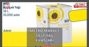 Metro Market 18 LT Yağ Fiyatları