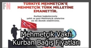 Mehmetçik Vakfı Kurban Bağış Fiyatları