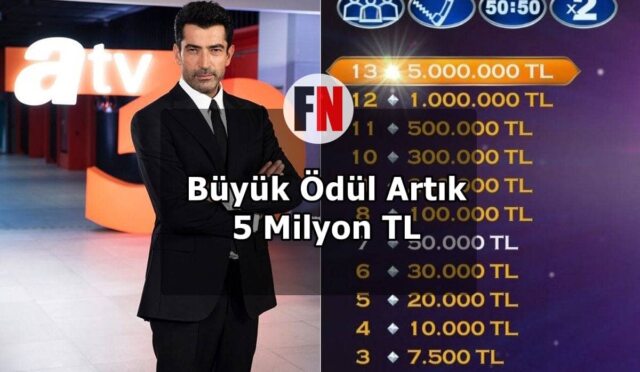 Kim Milyoner Olmak İster Ödülü Artık 5 Milyon!