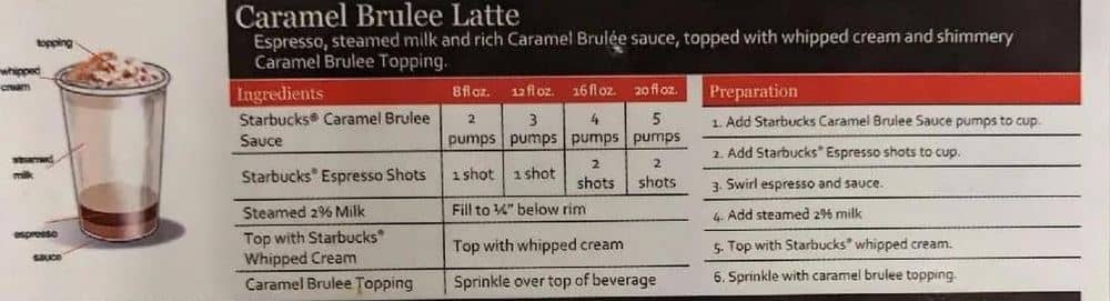 Starbucks Caramel Brulee Latte Detaylı Tarifi