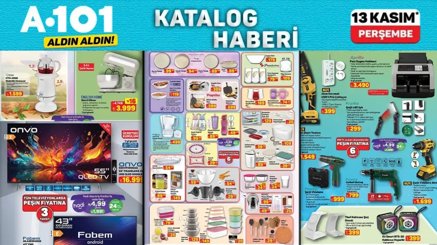 A101 13 Kasım 2025 Aktüel Kataloğu Yayınlandı: İndirim Yağmuru Elektrikli Semaver, Waffle Makinesi ve Epilasyon Seti Başta Olmak Üzere Başladı!
