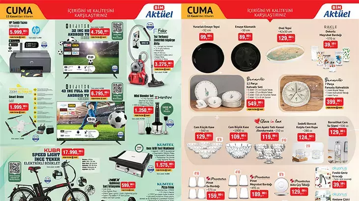 BİM Kasım Fırsat Listesi Açıklandı! 11-14 Kasım’da Çeyizden Gıdaya, Temizlikten Beyaz Eşyaya Kadar Dev İndirimler Başlıyor